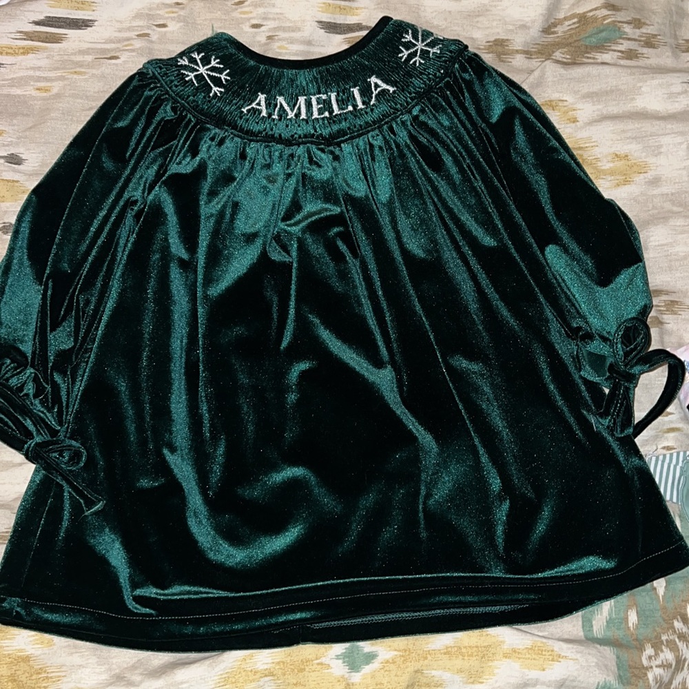 Green Velvet holiday dress